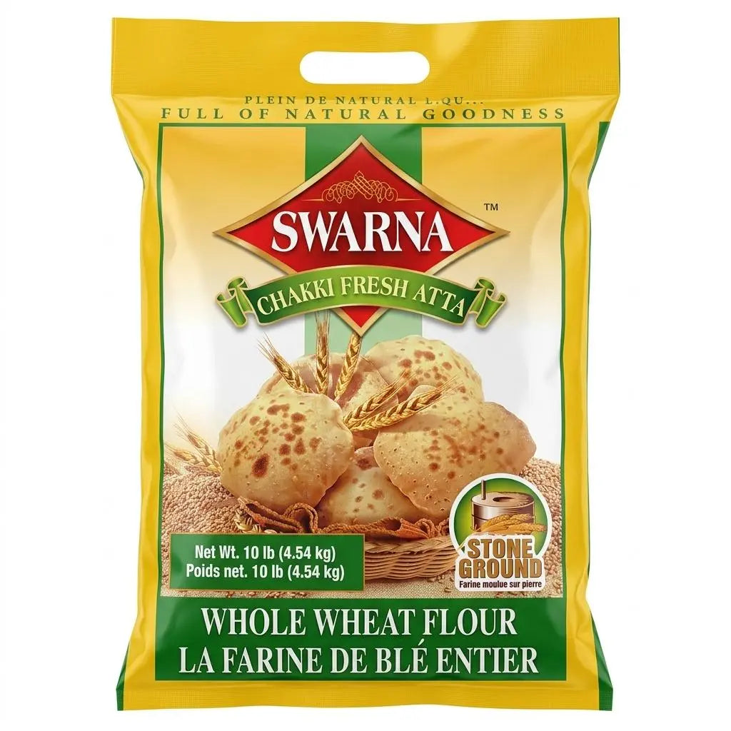 Swarna Chakki Fresh Atta – 100% Whole Wheat Flour (4.54kg) Spice Max Carlow