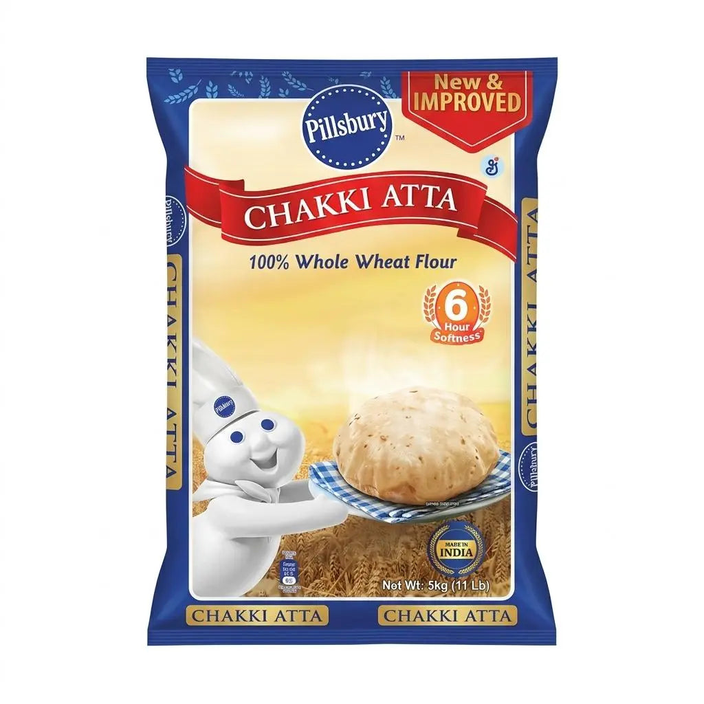 Pillsbury Chakki Atta – 100% Whole Wheat Flour (5kg) Spice Max Carlow